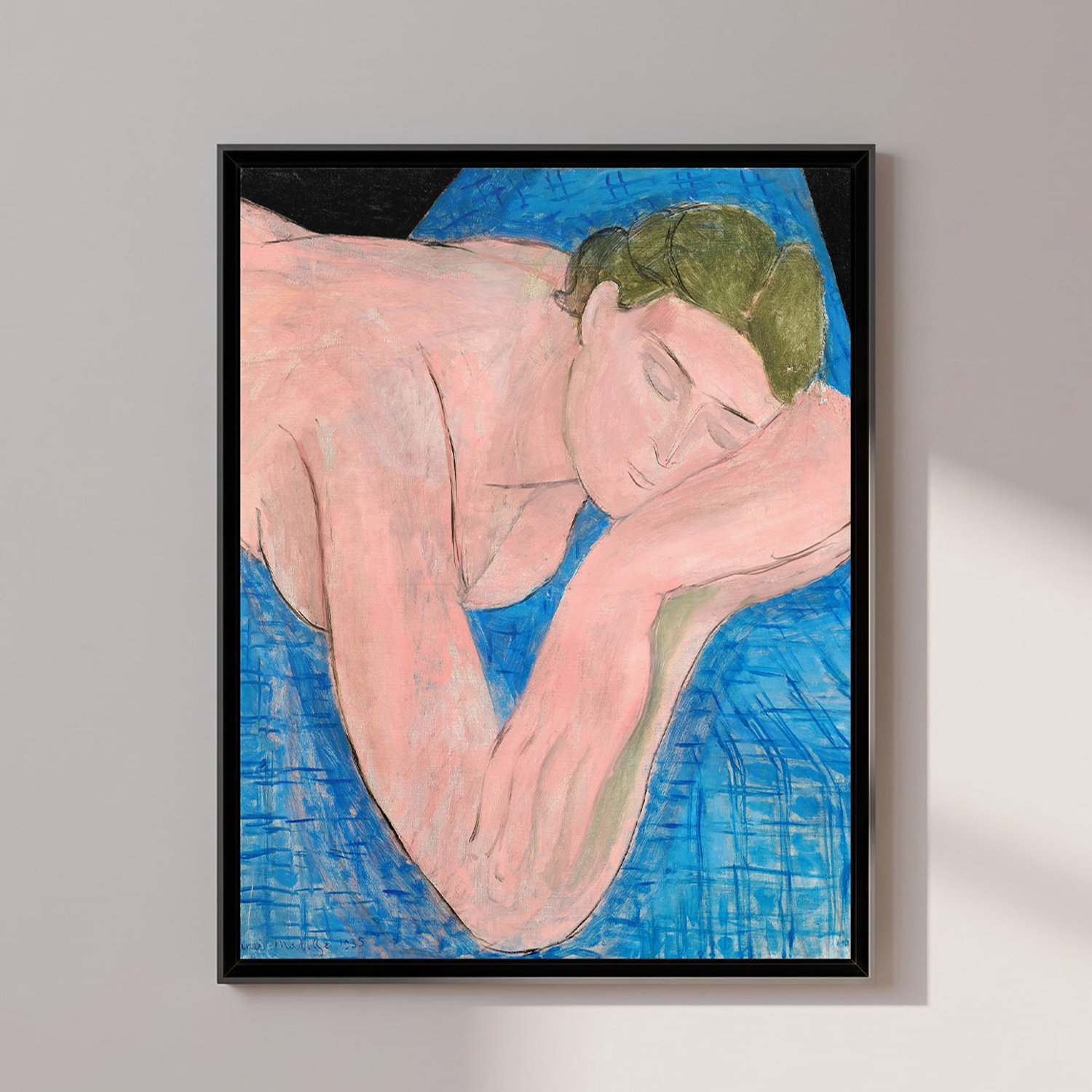위아트 앙리마티스 인테리어 거실 아이방 추상화 그림 액자 말과 여성 기수 그리고 광대 띄움 화이트 액자 - 상세 이미지 3