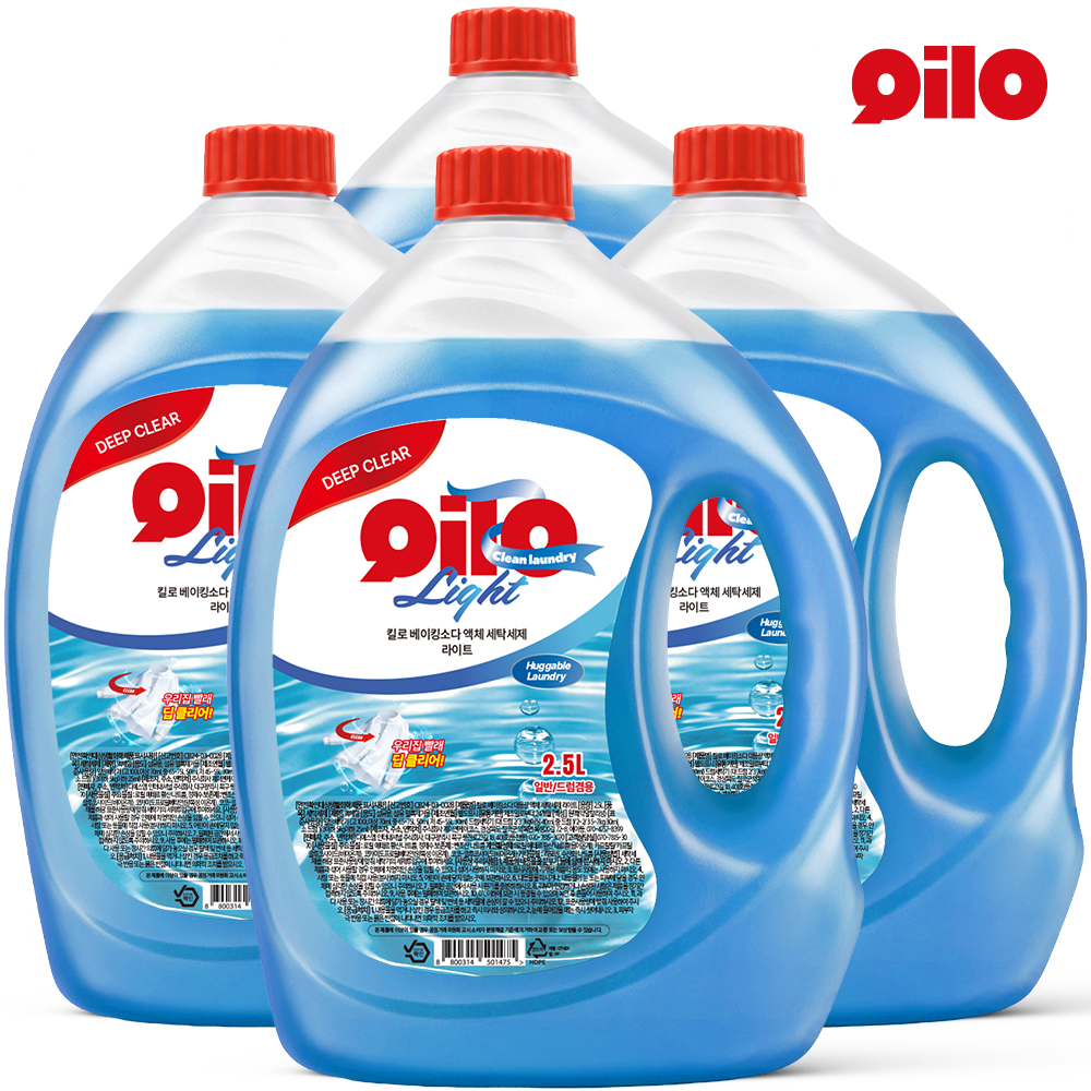 3+1 킬로 베이킹소다 액체 세탁세제 라이트 2.5L 대용량 일반 드럼 겸용 액상 실내건조 - 상품 이미지