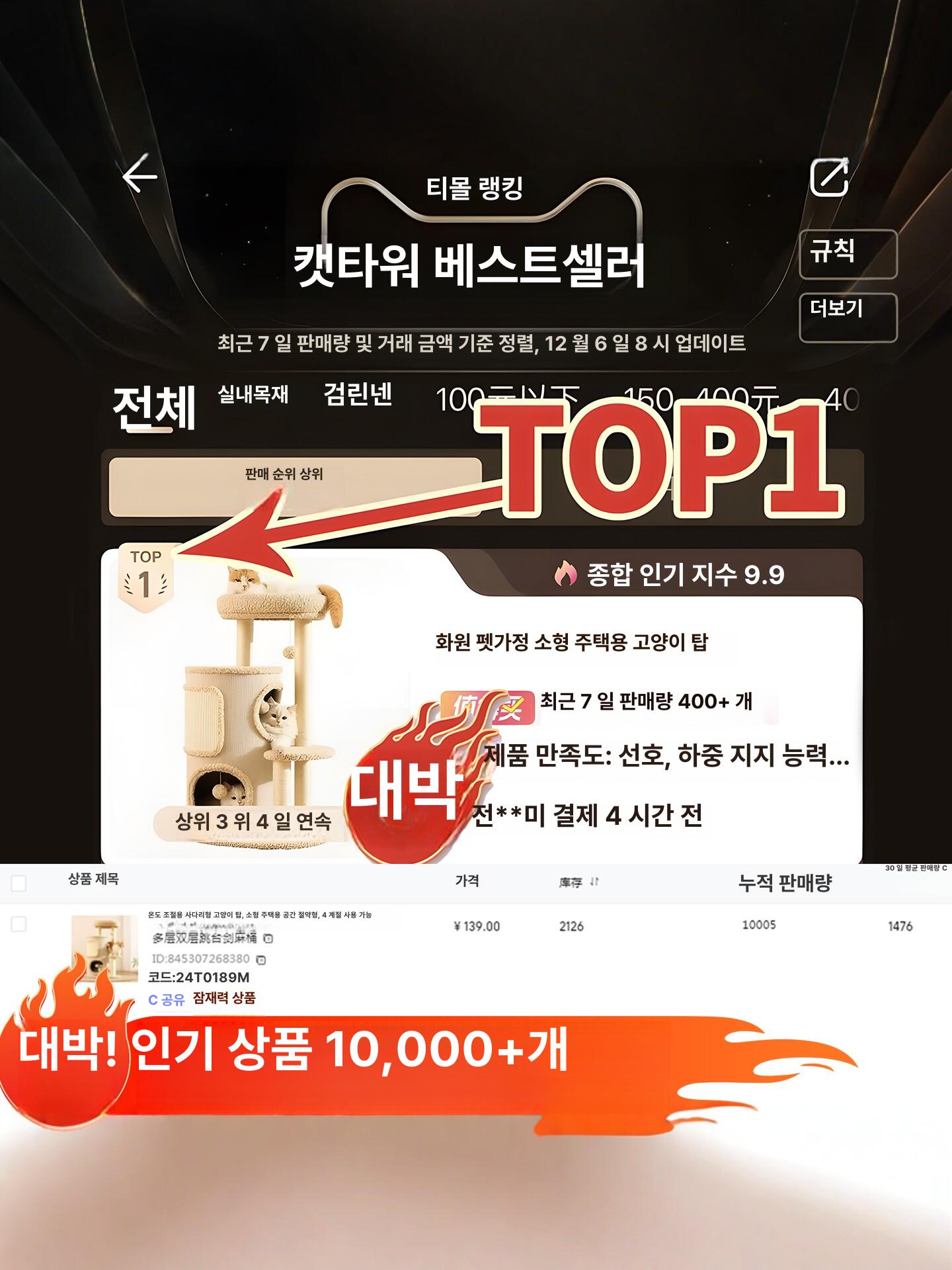 낮은 캣타워 소형 고양이 계단형 반려묘 놀이터 원목 노령묘 베이지 세트 - 상세 이미지 2