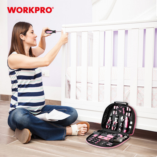 워크프로 가정용 공구세트 DIY 핑크 집수리 집들이 선물 키트 103종 WP206818 이미지 7