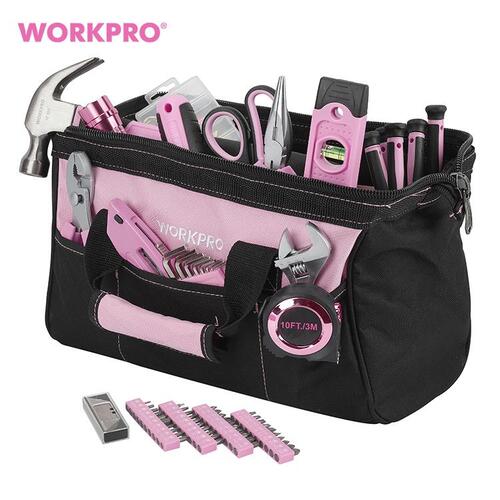 워크프로 가정용 공구세트 DIY 핑크 집수리 집들이 선물 키트 106종 WP206801 - 상세 이미지 5