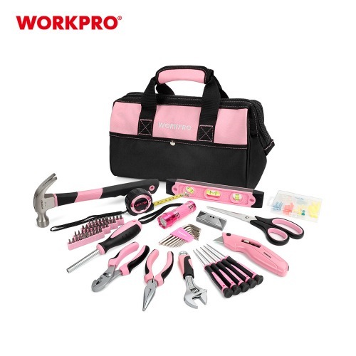 워크프로 가정용 공구세트 DIY 핑크 집수리 집들이 선물 키트 106종 WP206801 - 상세 이미지 2