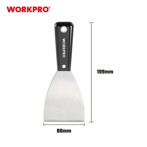 워크프로 헤라 경화형 타일 파벽돌 미장도구 퍼티 빠데 스크래퍼 80mm WP321007 - 상세 이미지 3