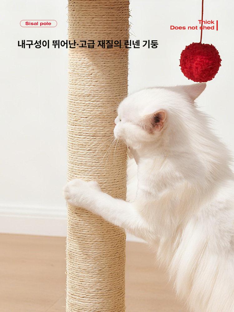 낮은 캣타워 고양이 소형 반려묘 노령묘 미니 원목 계단형 2. S 60x60x125 cm - 상세 이미지 3