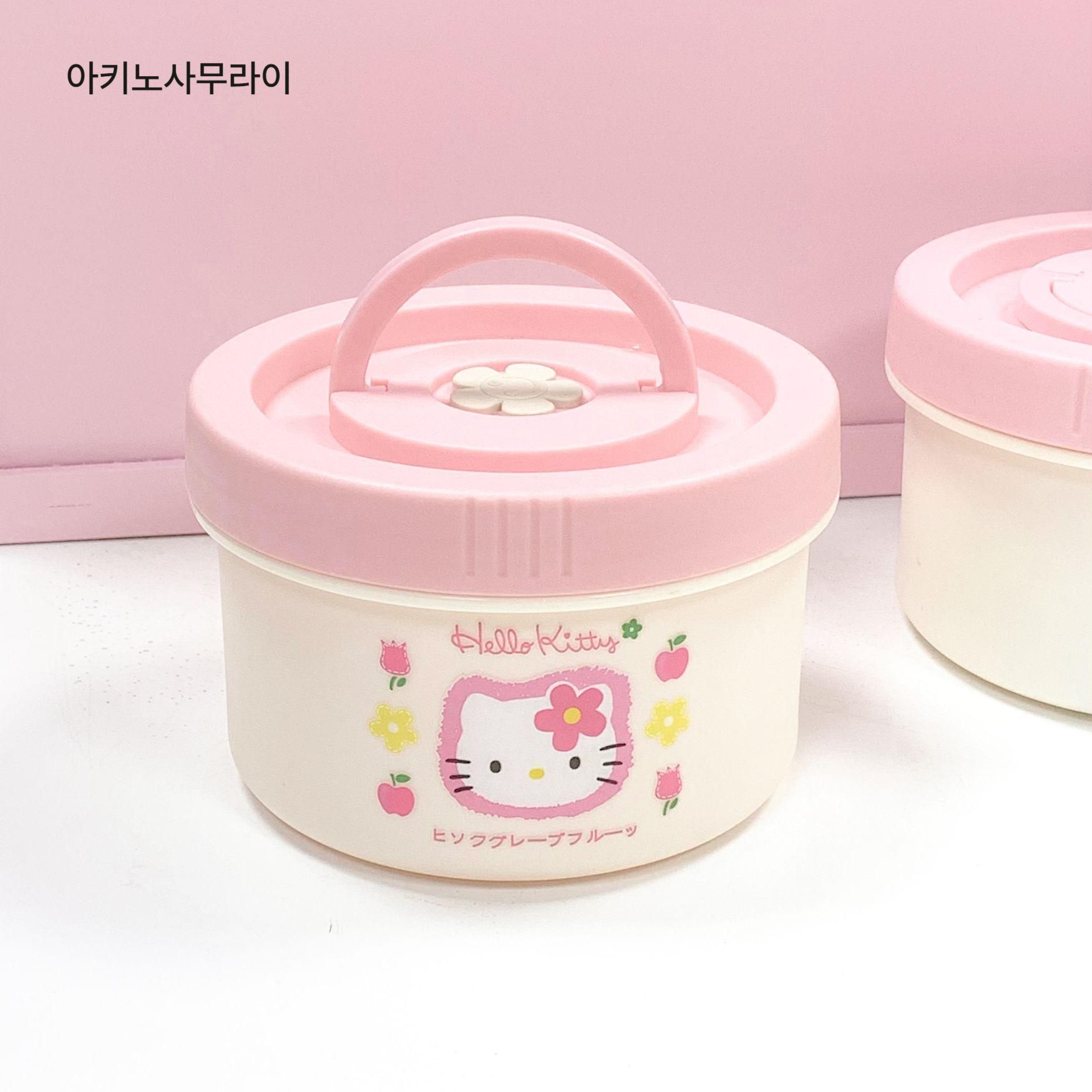 헬로키티 도시락통 밀폐형 직장인 학생 피크닉 야외 휴대용 테이크아웃 도시락 박스 플라워 600ml - 상세 이미지 5