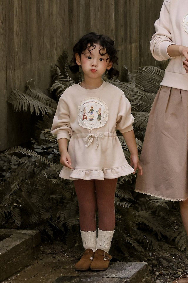 푸엘라플로 26가을 꼬모원피스 유아 여아 토끼 프릴 맘커플 원피스 90-140 이미지 6