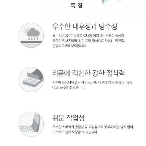 리폼페인트 엔틱 5L 에나멜페인트 실카 철재 다용도 수용성 목재 - 상세 이미지 2