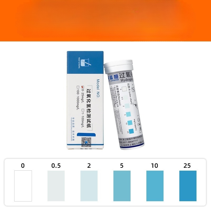 과산화수소 시험지 수질 테스트 스트립 1-100mg/l 100매 - 상세 이미지 2