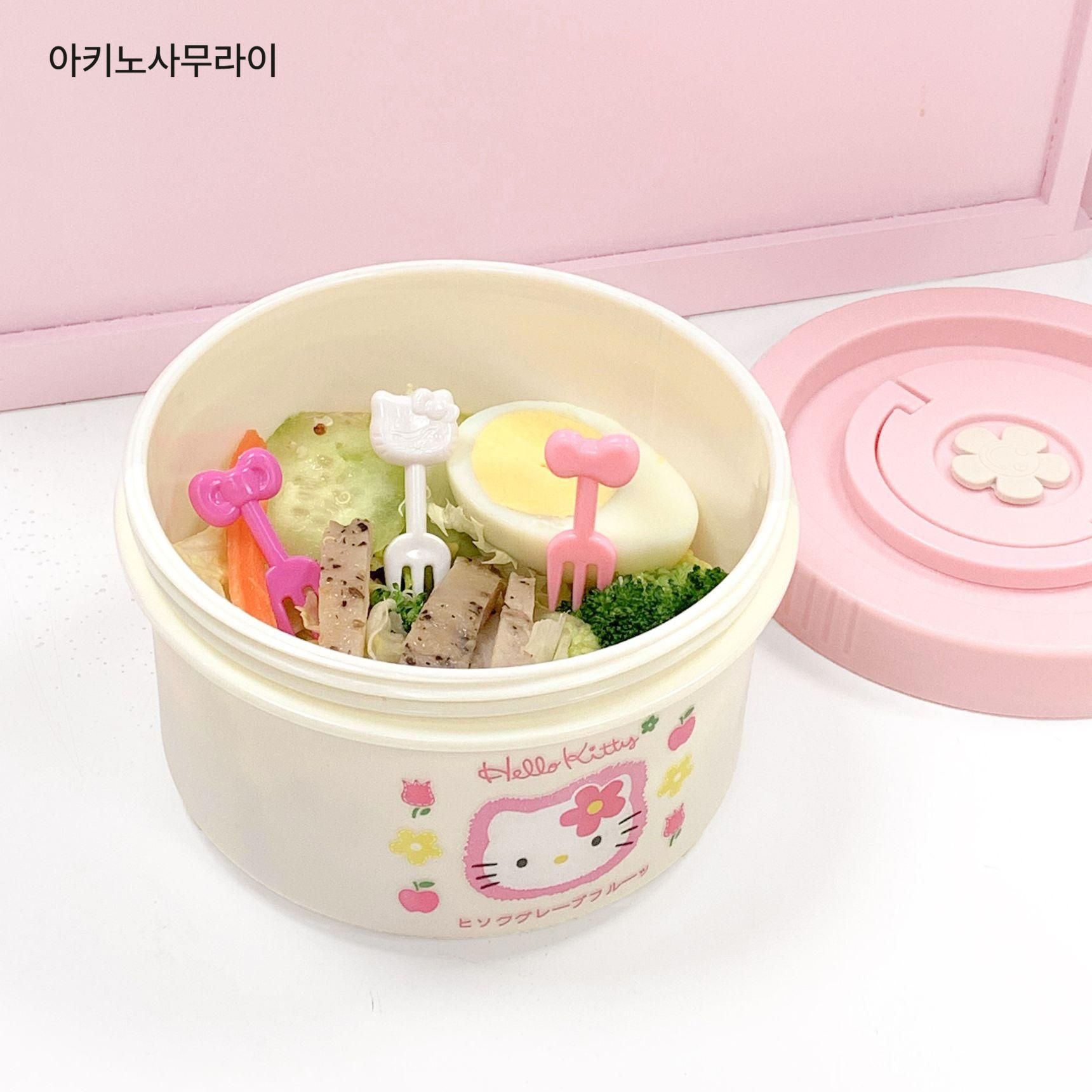 헬로키티 도시락통 밀폐형 직장인 학생 피크닉 야외 휴대용 테이크아웃 도시락 박스 플라워 600ml - 상세 이미지 2