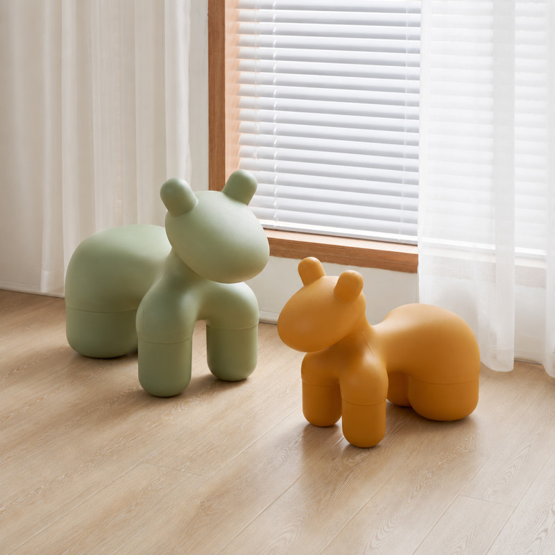 포니 동물의자 애니멀 조랑말 스툴 카페 가정용 현관 발받침 의자 디자인체어 소형 - 상품 이미지
