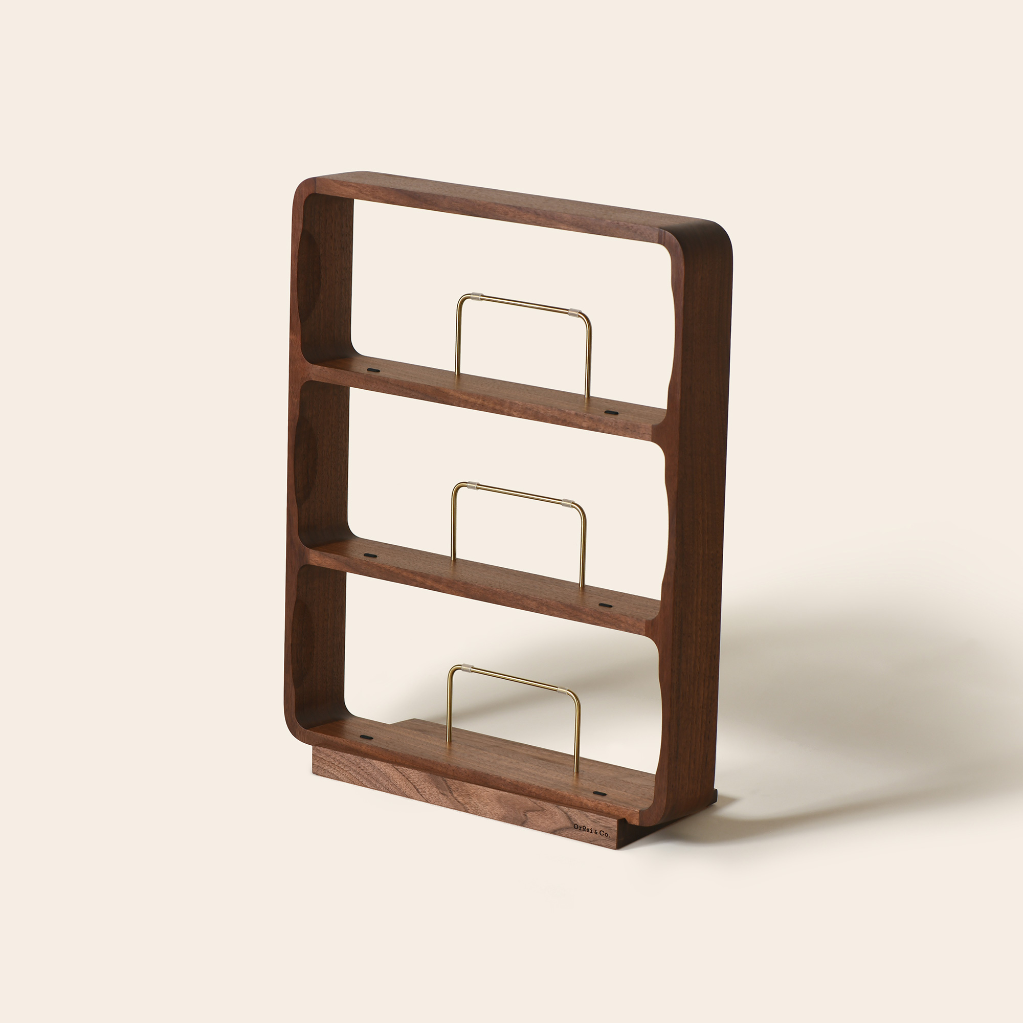 오롯이제작소 세널 원목 키보드 진열대 3단, 45x14.5x56cm, 월넛 - 상품 이미지