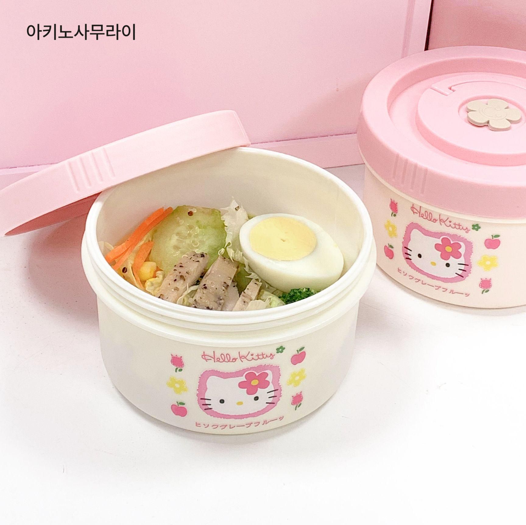 헬로키티 도시락통 밀폐형 직장인 학생 피크닉 야외 휴대용 테이크아웃 도시락 박스 플라워 600ml - 상세 이미지 3