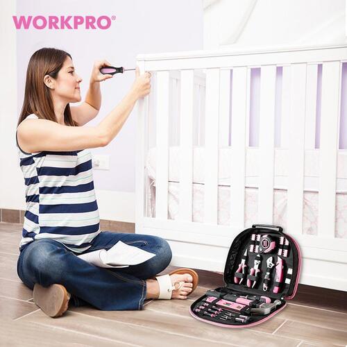 워크프로 가정용 공구세트 DIY 핑크 집수리 집들이 선물 키트 103종 WP206800 - 상세 이미지 4