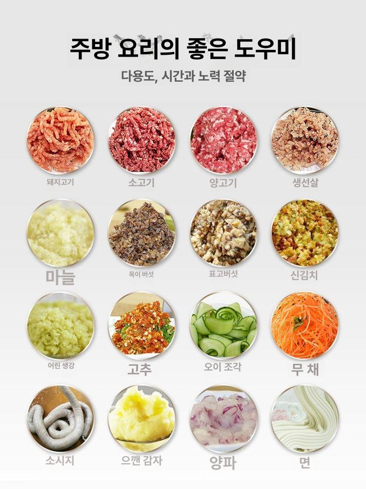 전동 고기 분쇄기 스테인리스 육류 다짐기 가정용 미트그라인더 퓨어화이트 표준 800W - 상세 이미지 3