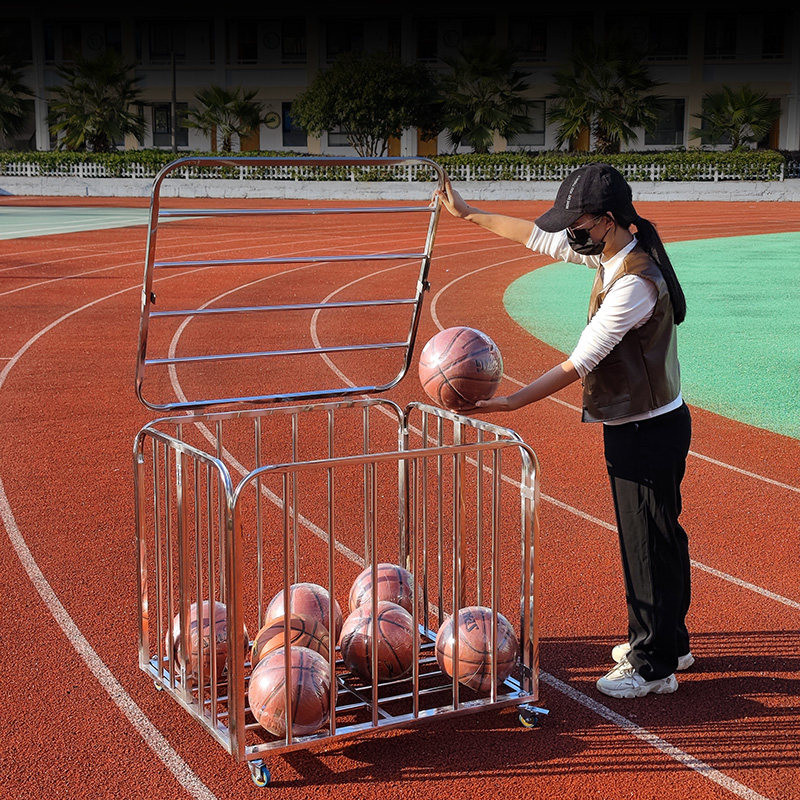 농구공 보관 케이지 체육관 상품 배구공 접이식 카트 소형 조립 철제 70x60x60cm - 상세 이미지 4