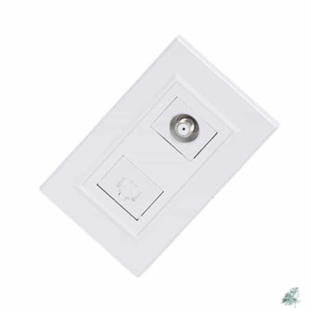 별동샤인 전기 CATV-UNIT 1방+8P복합 tv콘센트 전화케이블 전기커버 케이블콘센트