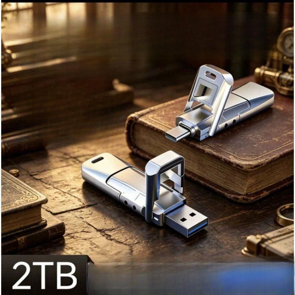 2TB 솔리드 스테이트 이동식 드라이브 USB 휴대폰 컴퓨터 이중 목적 디스크 대용량 - 상품 이미지