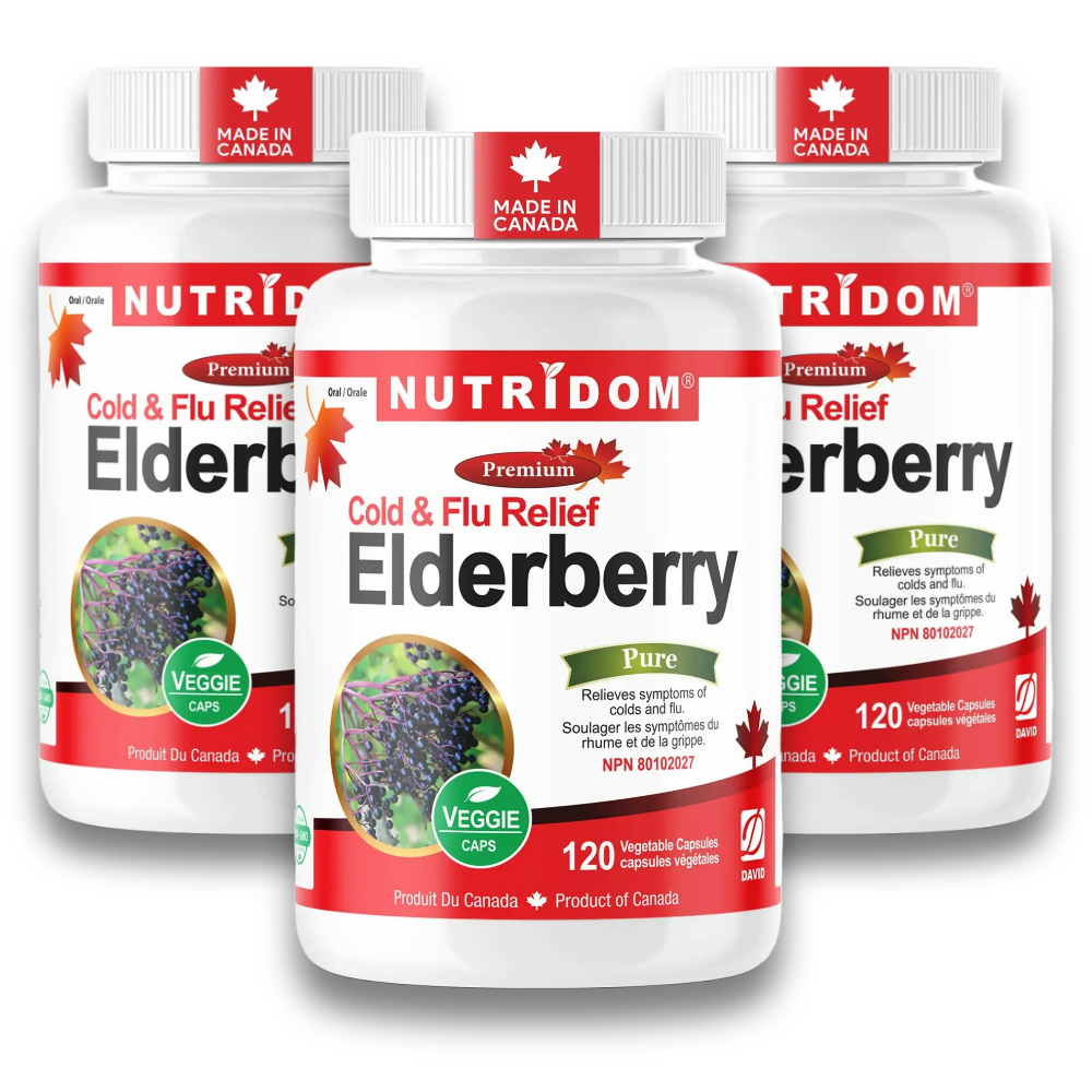 (3팩세트) 뉴트리돔 엘더베리 콜드&플루 Elderberry 120캡슐 N244 - 상품 이미지