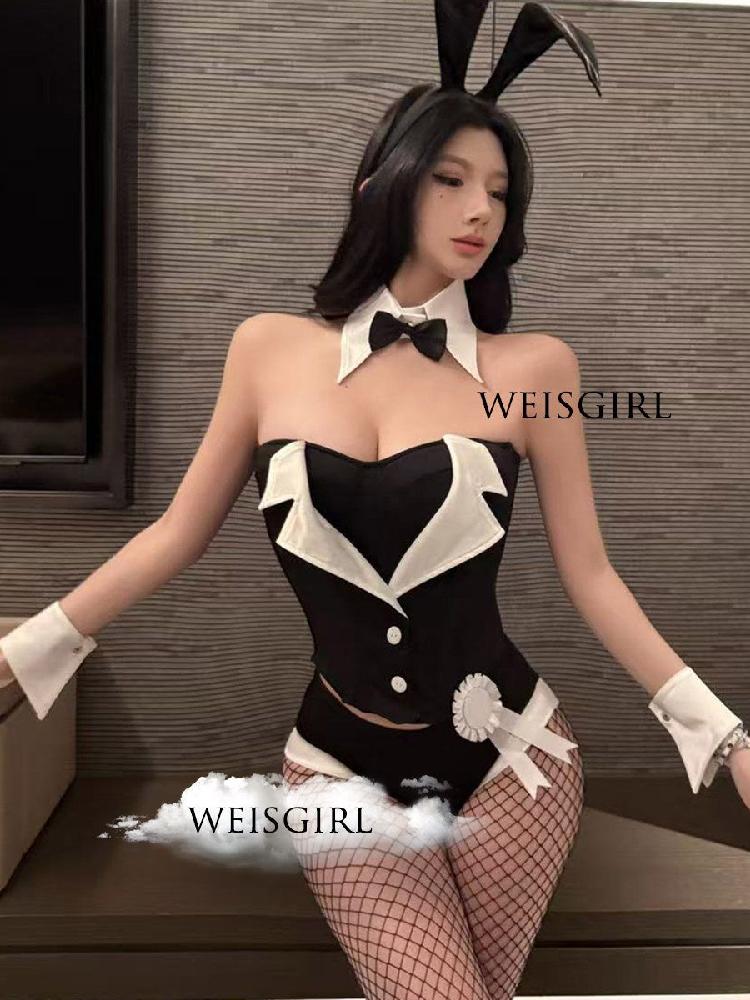 할로윈 섹시 토끼 의상 코스튬 여성 코스프레 블랙 풀세트 S-M - 상세 이미지 4