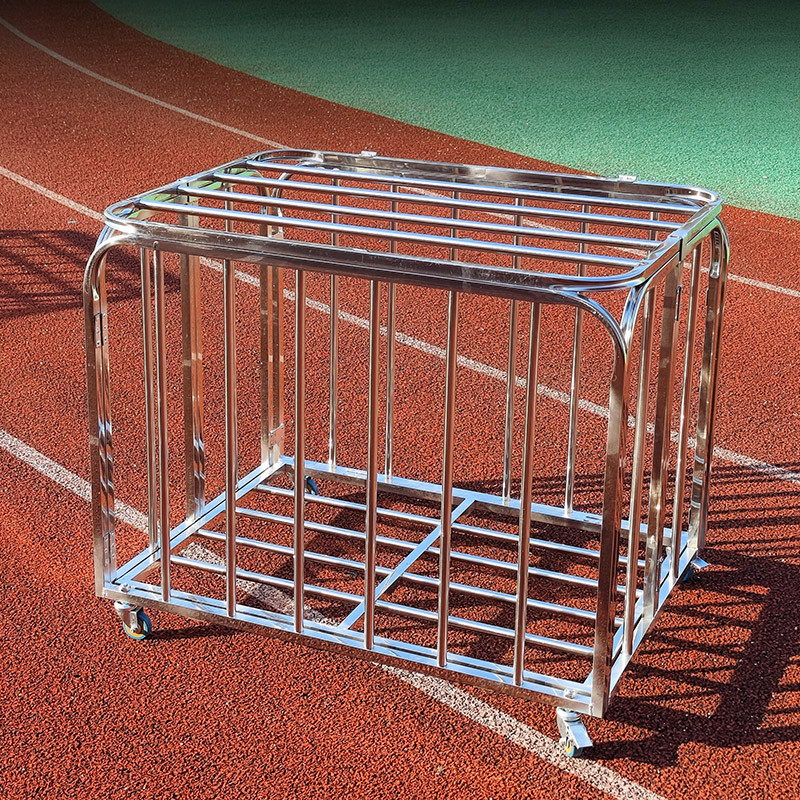 농구공 보관 케이지 체육관 상품 배구공 접이식 카트 소형 조립 철제 70x60x60cm - 상세 이미지 3