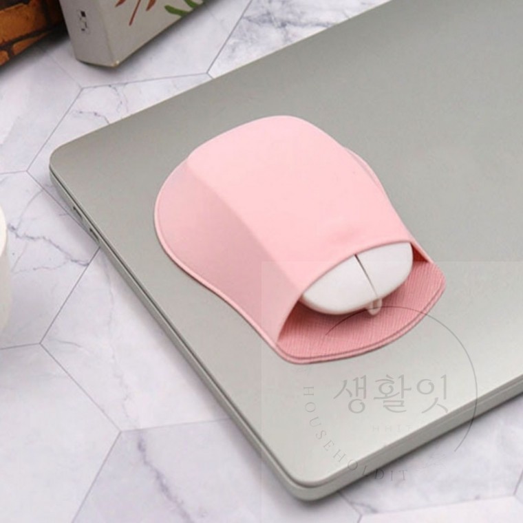 휴대용 접착식 마우스 보관 가방 핑크 노트북용품