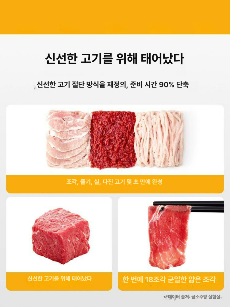 다용도 채칼 손잡이형 슬라이서 고기 채소 균일 절단 주방용 커터 [클래식 블랙] - 상세 이미지 5