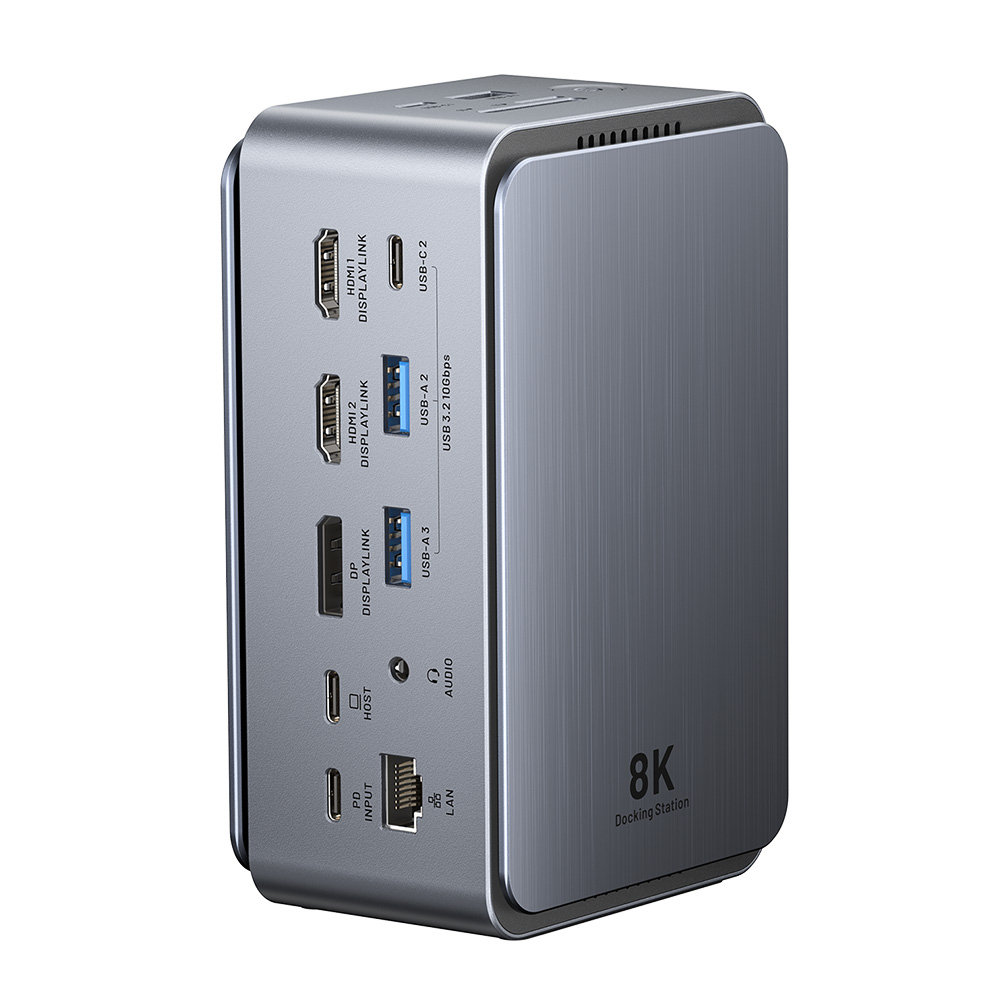 벤션 13in1 트리플 멀티 디스플레이 8K 터치스크린 10Gbps C타입 멀티허브 도킹스테이션 TFX, 기가비트 랜카드 SD TF카드 리더기 HDMI DP 미러링 삼성 덱스 맥북 - 상세 이미지 5