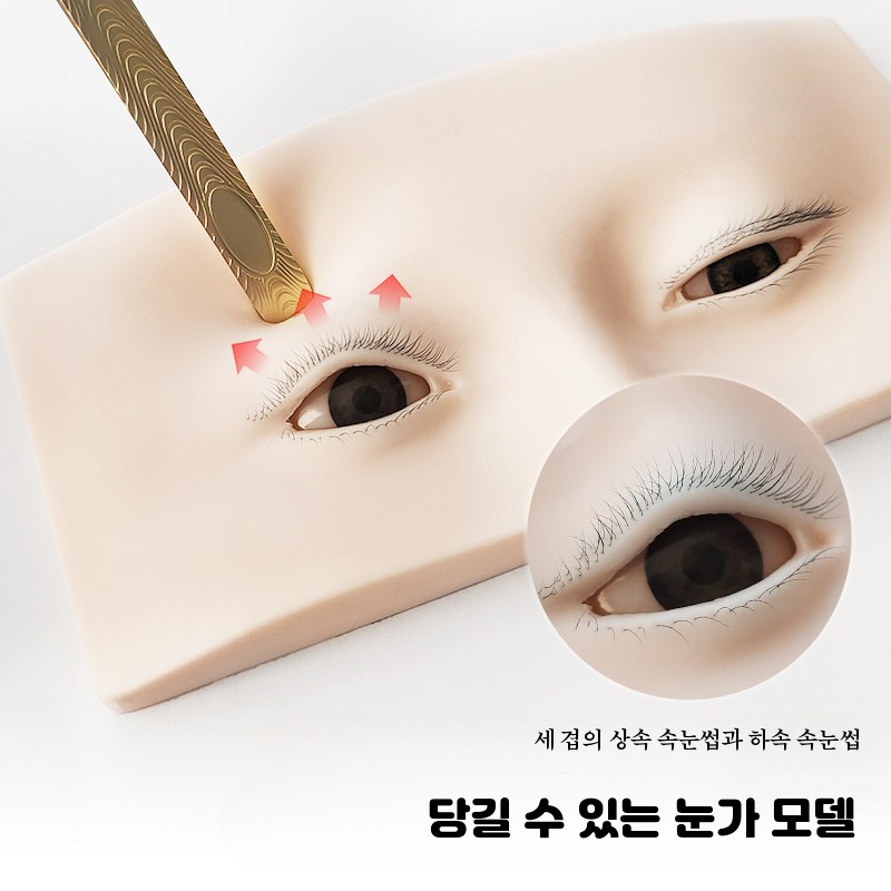 속눈썹 연장 연습 마네킹 헤드 모델 펌 시술 실리콘 리프팅 모형 - 상세 이미지 2