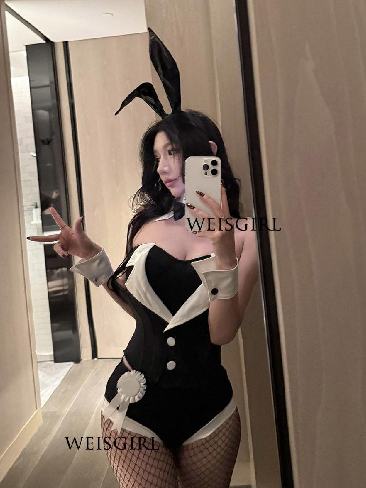 할로윈 섹시 토끼 의상 코스튬 여성 코스프레 블랙 풀세트 S-M - 상세 이미지 2