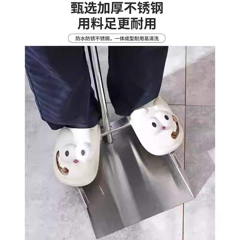 스텐 실버 쓰레받이 미용실 사무실 롱 손잡이 쓰레받기 73cm - 상세 이미지 5