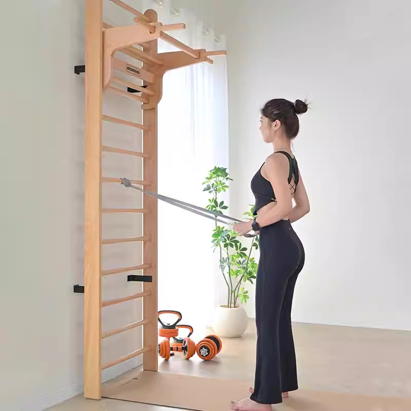 원목 슈로스바 사다리 척추 재활 필라테스 스트레칭 160cm 싱글바 - 상세 이미지 3
