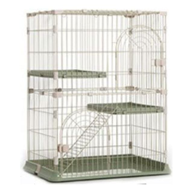 고양이 철장 케이지 반려묘 분리 스트레스 조절 하우스 집 2단소형 - 상세 이미지 2