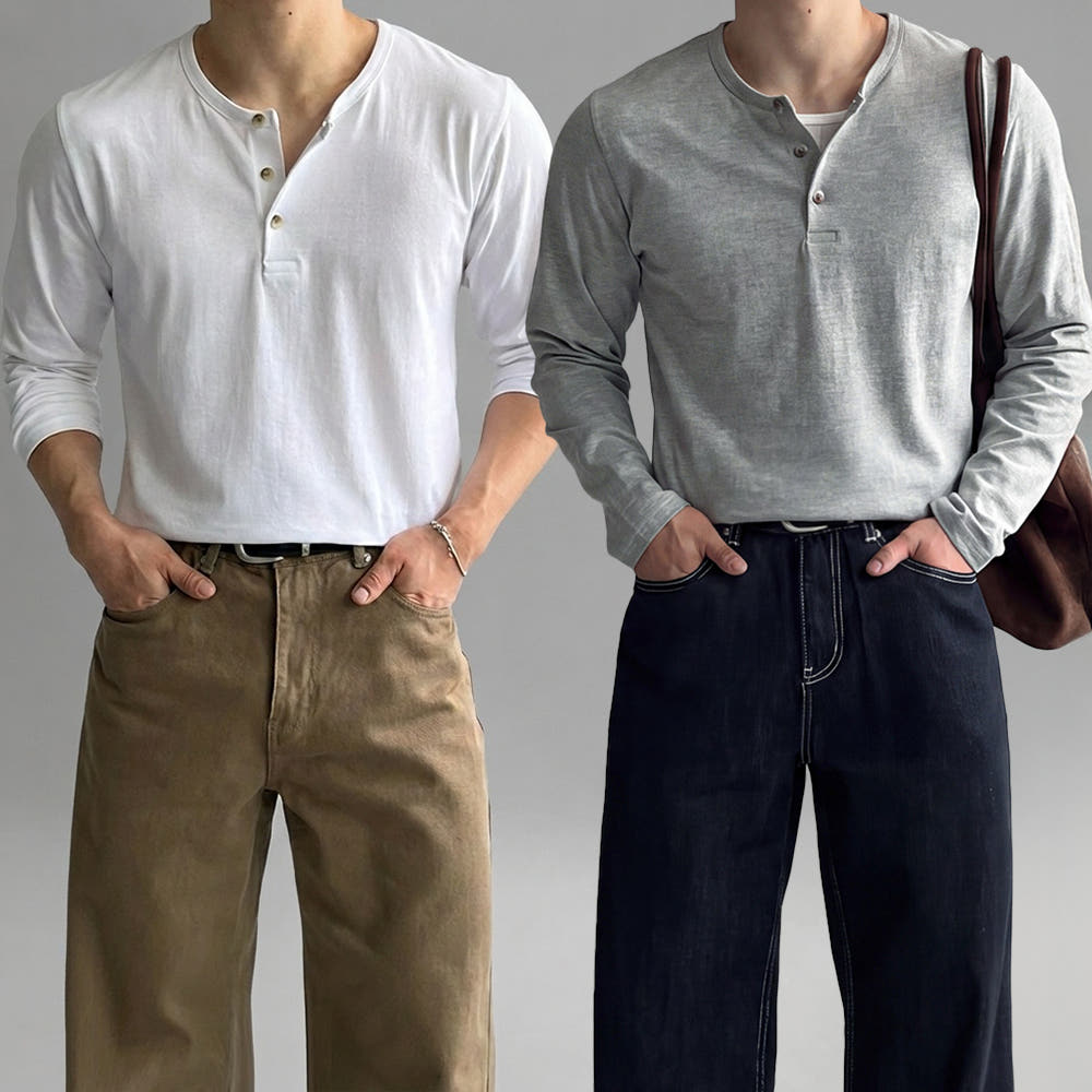 헨리넥긴팔 흰색 남자긴팔티 가격 비교 mamedro 헨리넥긴팔 흰색 남자긴팔티