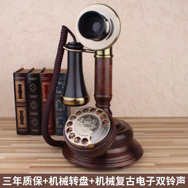 옛날 돌리는 전화기 빈티지 엔틱 복고풍 클래식 유선 버튼식 유선형 이미지 6