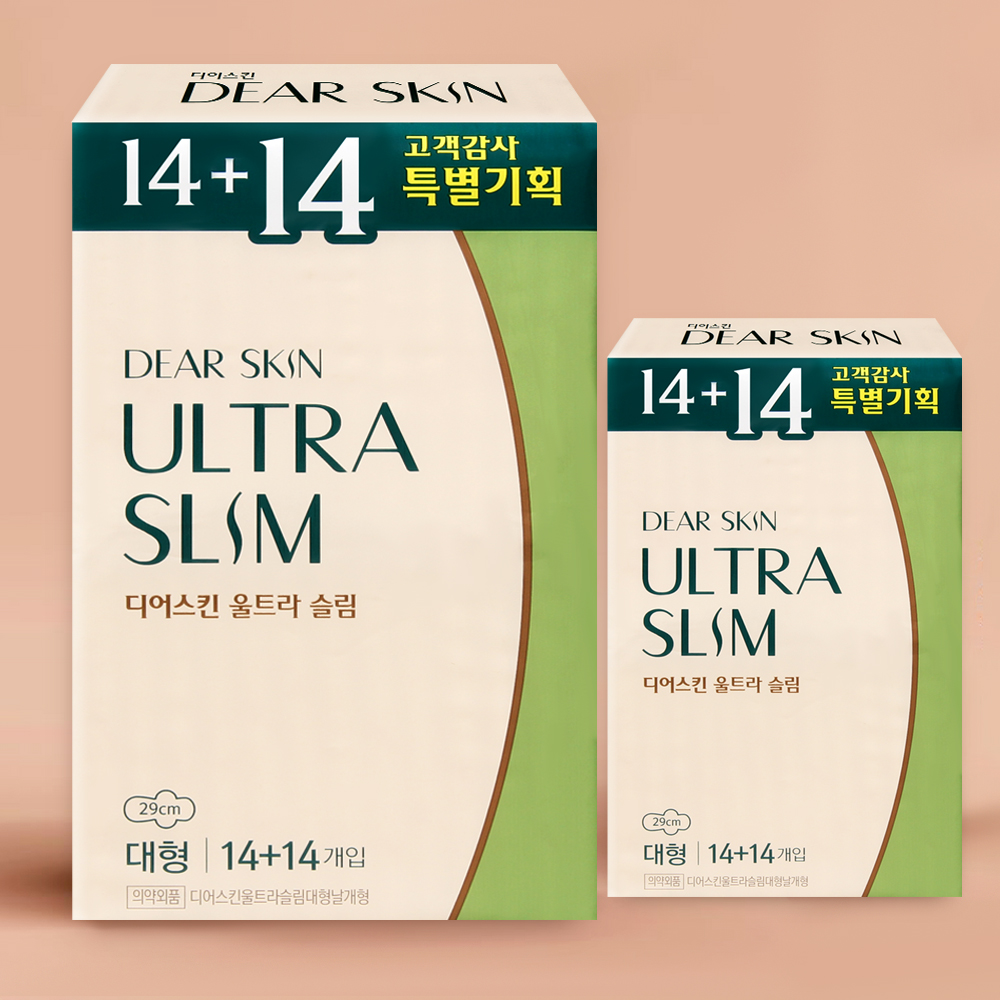 디어스킨 생리대 대형 에어엠보 56매 - 상품 이미지