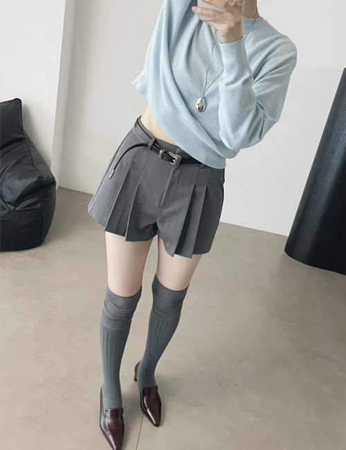 베일 핀턱 숏 팬츠 [3color] - 상세 이미지 2
