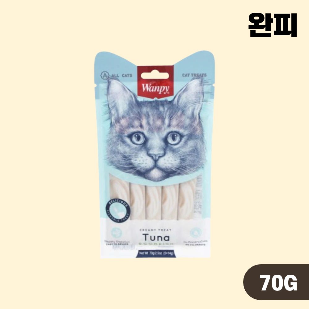 완피 크레미 퓨레 참치 대구, 70g, 1개 - 상품 이미지