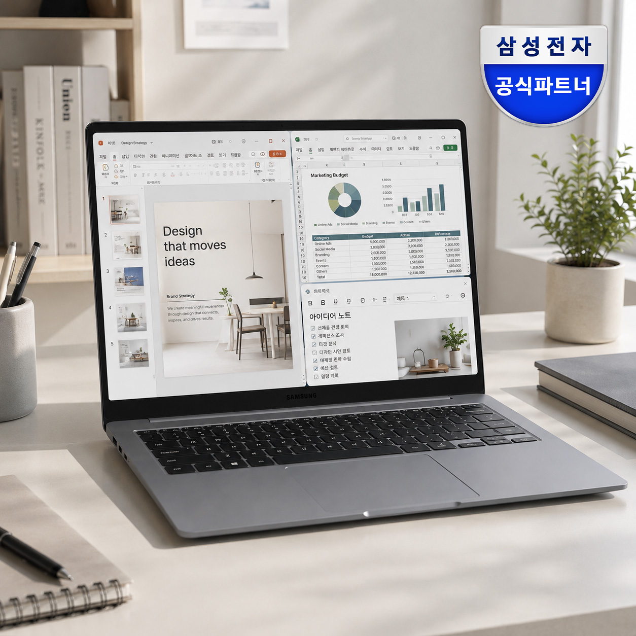 삼성전자 갤럭시북6 NT740VJQ-A58A C5 8G 256GB 대학생 인강용 사무용 노트북 상품 이미지