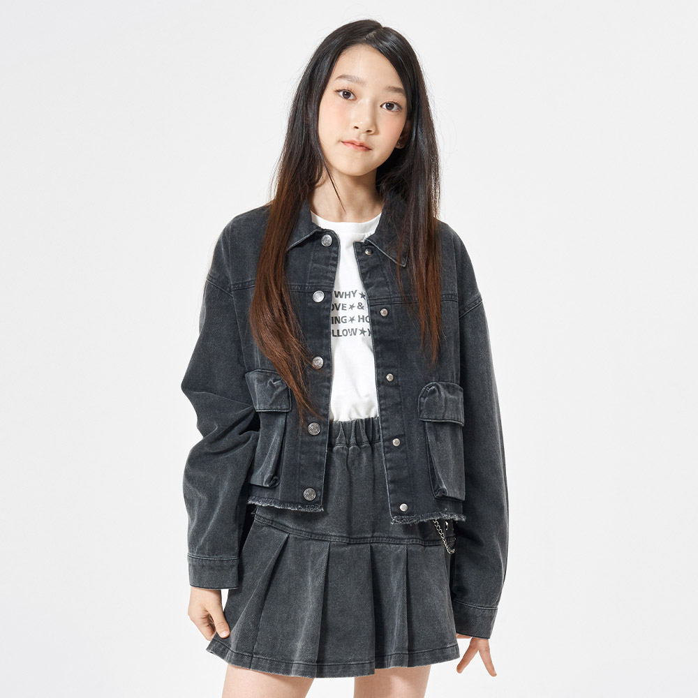 더데이걸 힙해 박시 데님 재킷 TGJA26802 - 상품 이미지