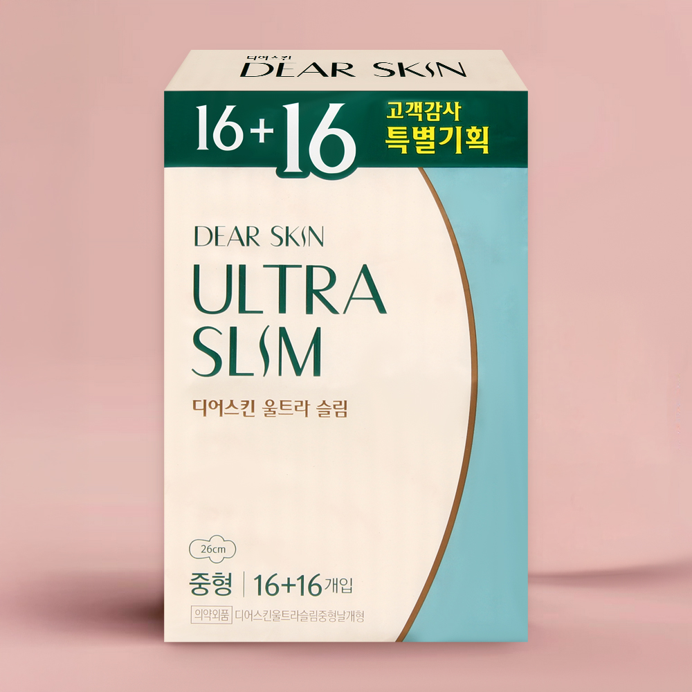디어스킨 생리대 중형 에어엠보 32매 1팩 - 상품 이미지