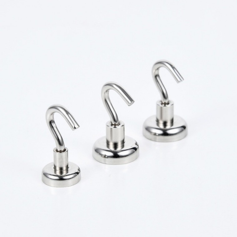 무타공 네오디움후크 강력마그넷걸이 인테리어 부착고리 20mm - 상품 이미지