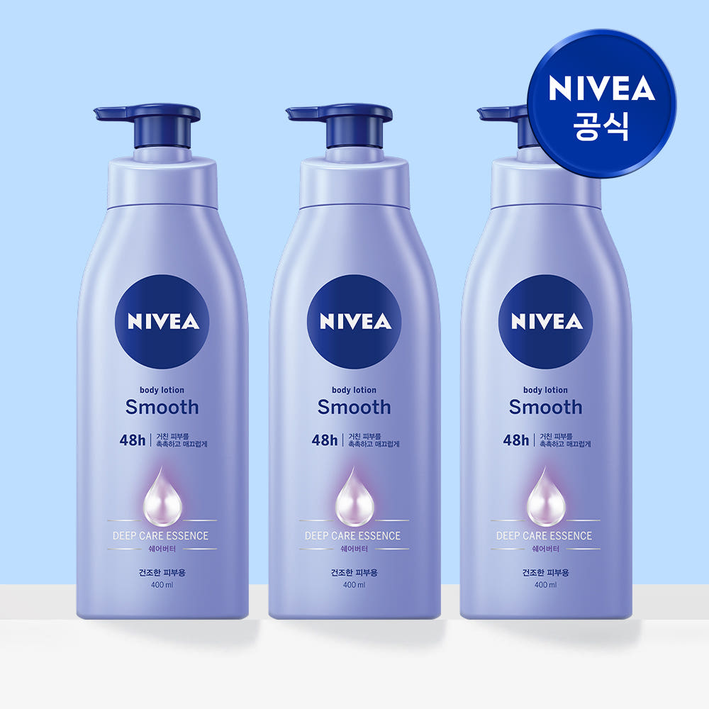 니베아 스무스 바디로션 400ml, 3개 - 상품 이미지