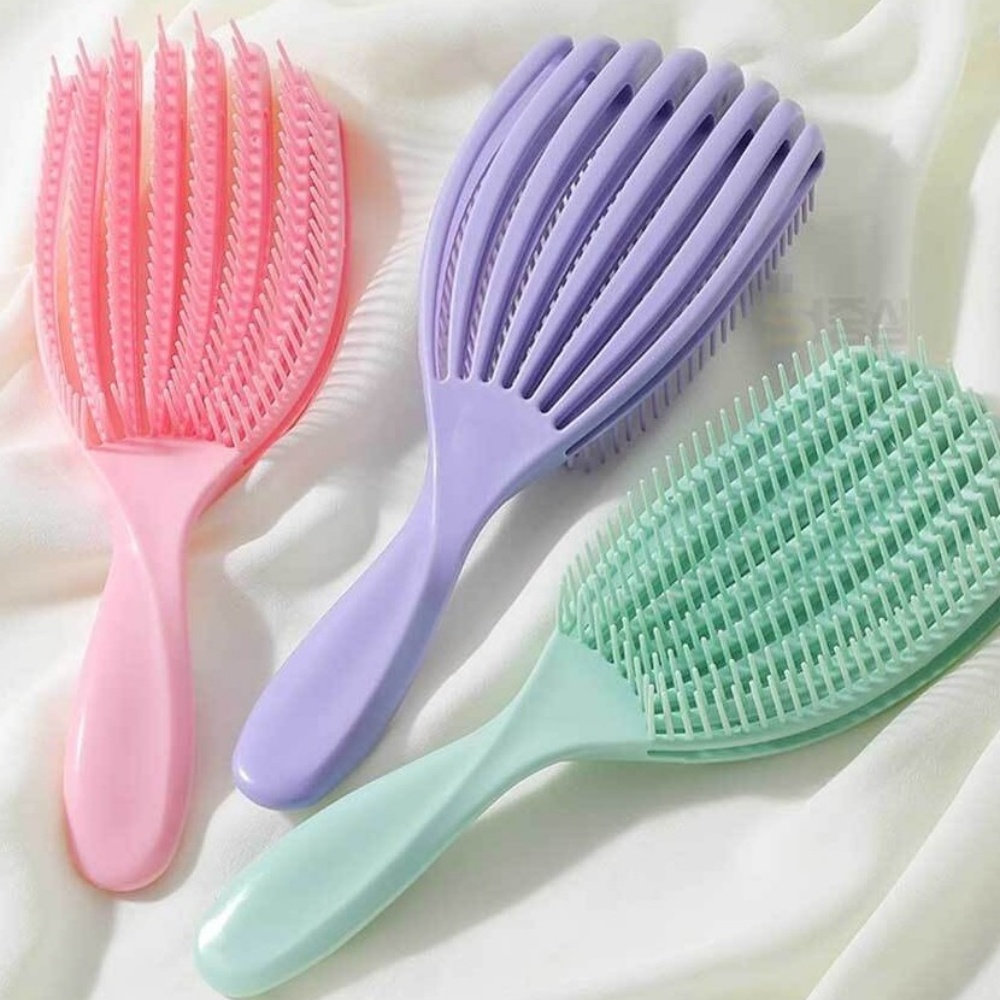 엉킨머리빗 두피마사지 젖은머리빗 볼륨 헤어브러쉬 웨이브 긴머리 박대표마켓 - 상품 이미지