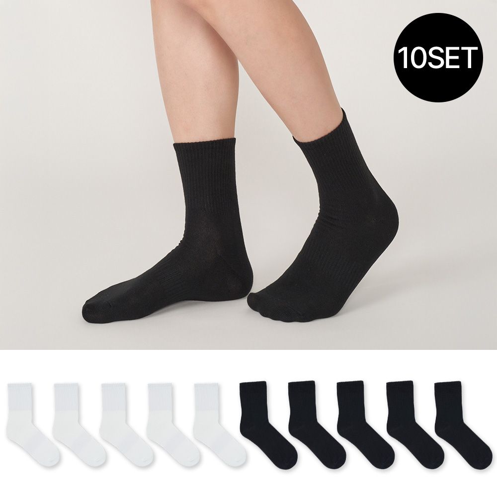 싹스탑 10켤레 남성 데일리양말 베이직 매일신는 대용량 양말 세트 상품 이미지