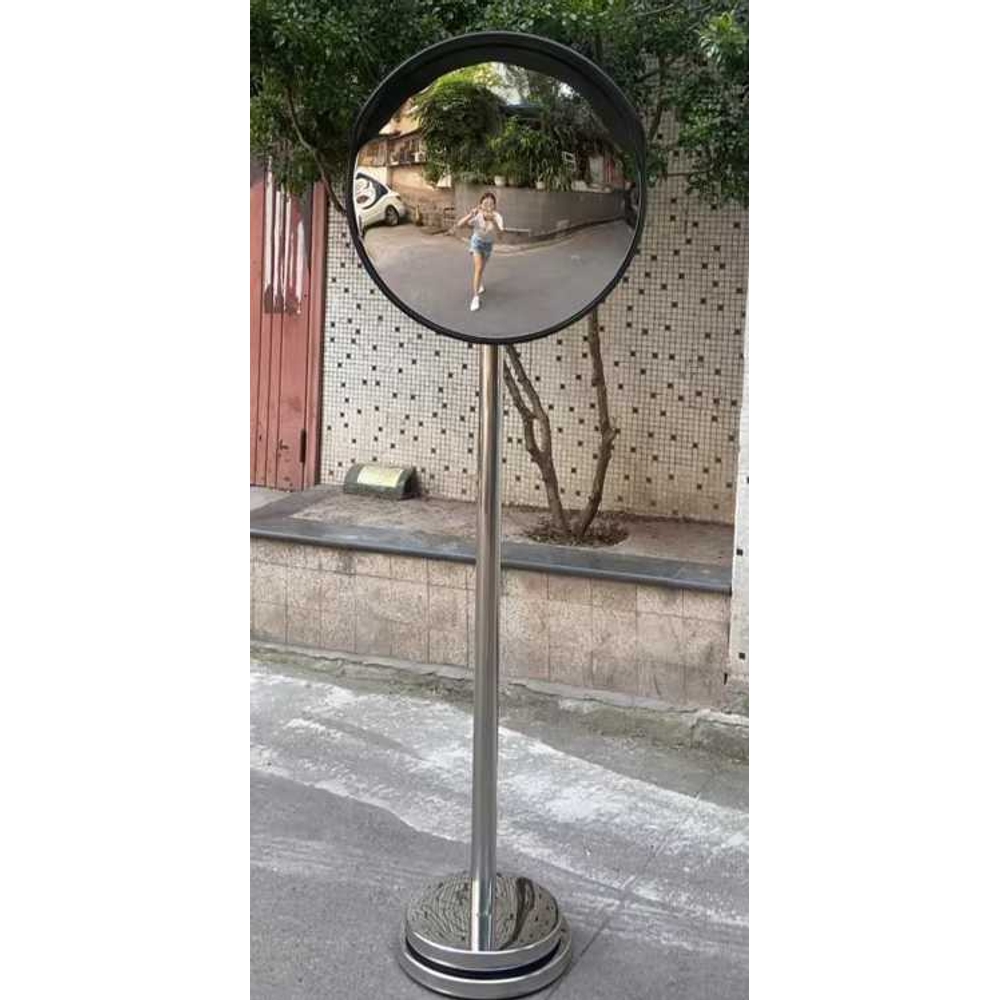도로 반사경 스탠드형 주차장 실외 원형 볼록 거울 45cm - 상품 이미지