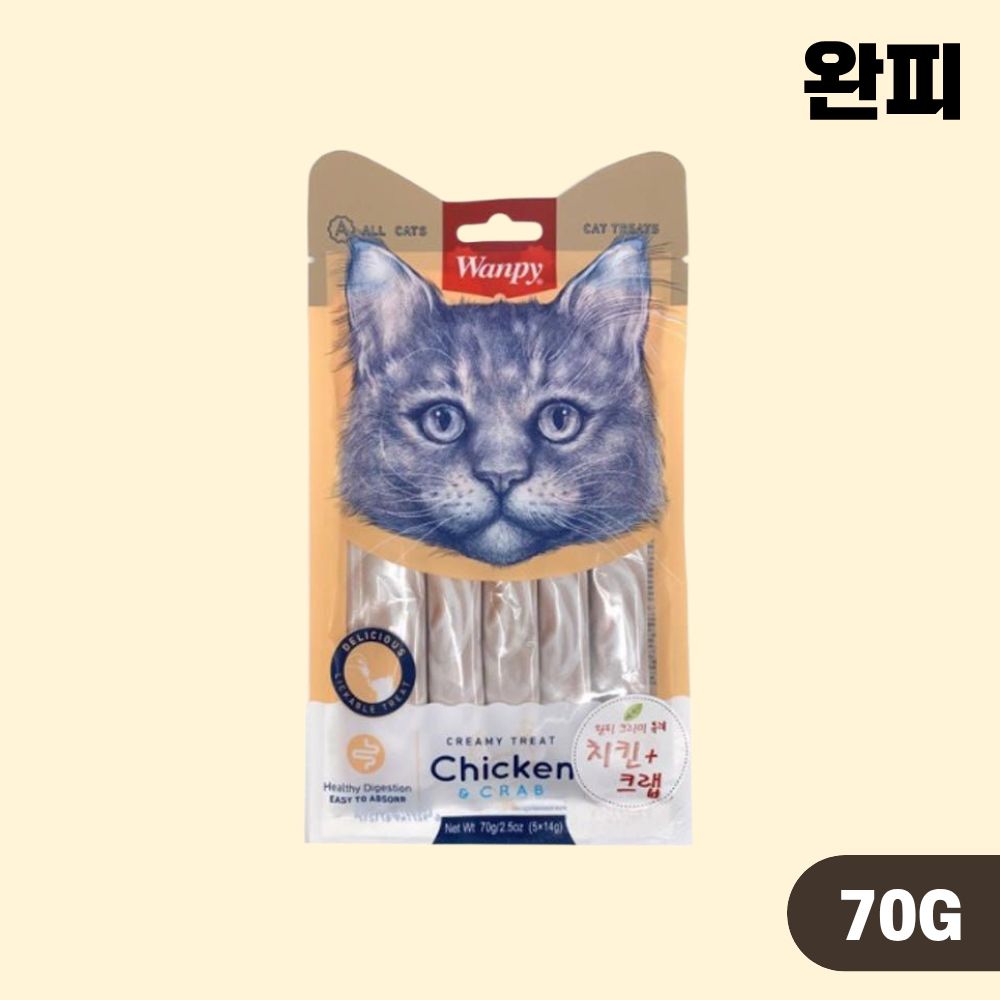 완피 크레미 퓨레 치킨 게살, 70g, 1개 - 상품 이미지