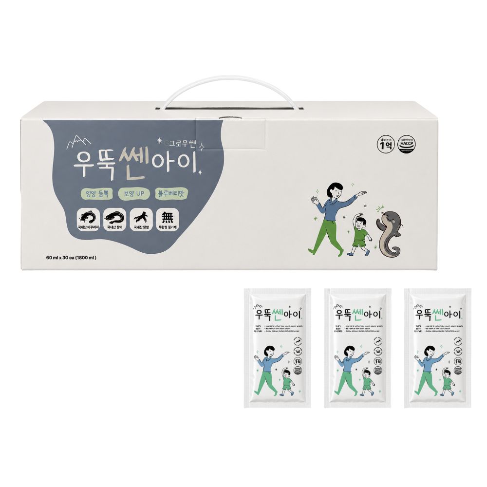 우뚝쎈아이 어린이 우슬즙 닭발즙 우슬닭발즙 장어즙 미꾸라지즙 30포 - 상품 이미지