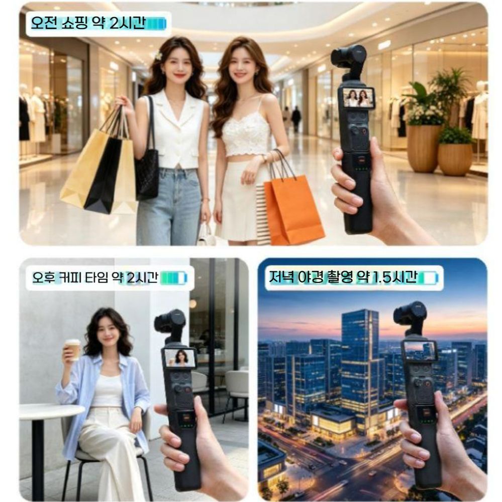 오즈모 포켓 4P 보조 배터리 5000mAh 미끄럼 방지 확장 스탠드 고속 충전 어탭터 - 상세 이미지 2