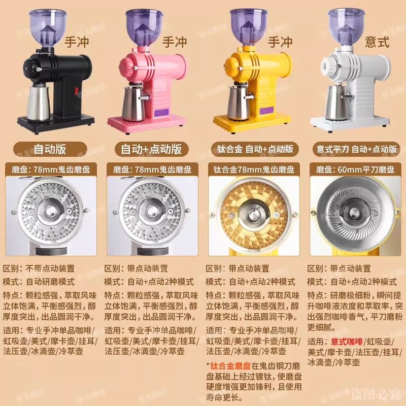 전동 커피그라인더 원두 분쇄기 저소음 홈카페 소형 화이트 - 상세 이미지 3
