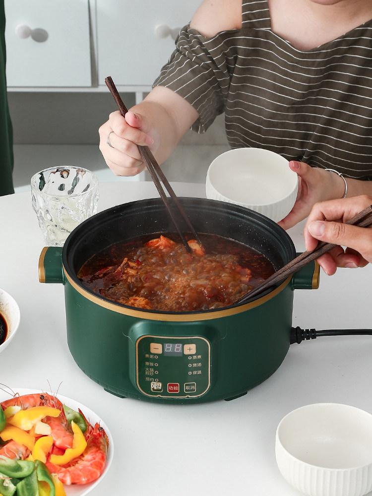 전기냄비 다기능 가정용 전골 찜 라면 국수 간편 조리기 스마트 26cm [3-4 인용] 찜기 없음 - 상세 이미지 2